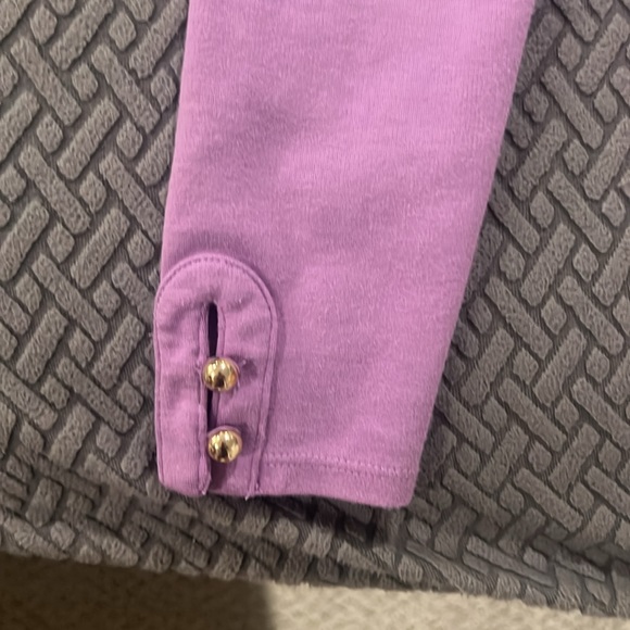 Gently Worn Janie & Jack Sz 2T lavender leggings with gold ankle cuff accents - Picture 2 of 4
